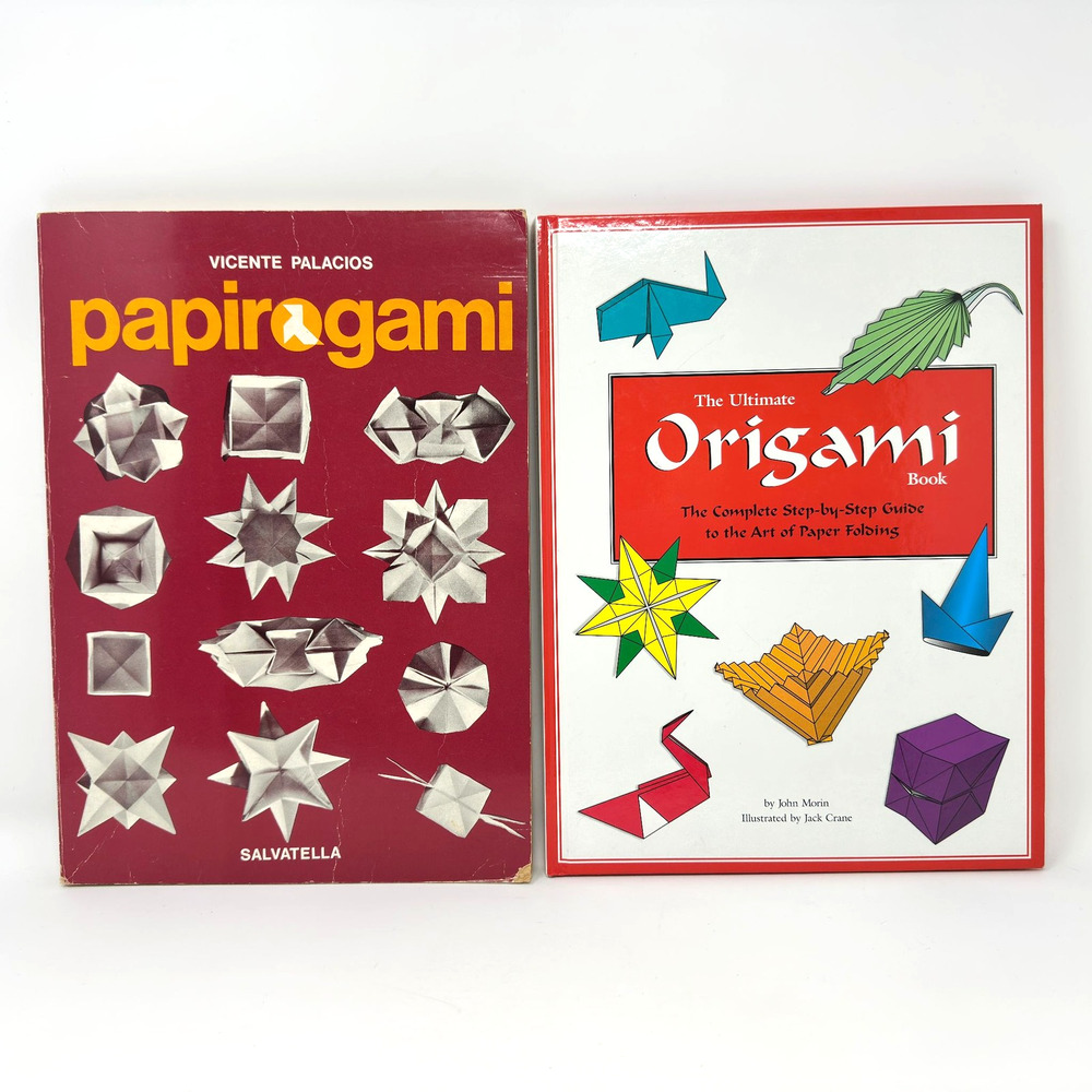 Lot of 2 VTG Origami Books Palacios Papiroigami (Spanish) Morin Ultimate Origami